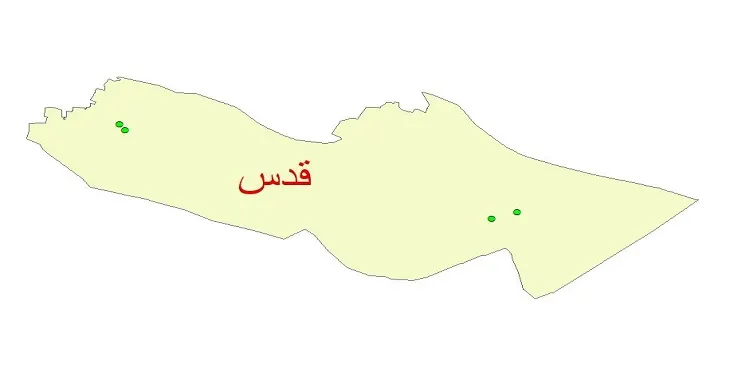 دانلود نقشه شیپ فایل چاه های آب شهرستان قدس