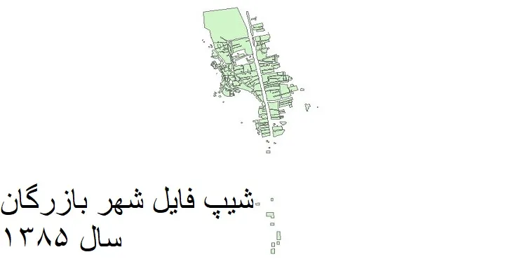 نقشه شیپ فایل بلوک آماری شهر بازرگان + فایل اکسل