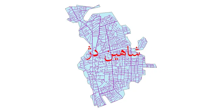 دانلود نقشه معابر شهر شاهین دژ + pdf باکیفیت