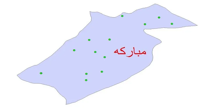 دانلود نقشه شیپ فایل چاه های آب شهرستان مبارکه