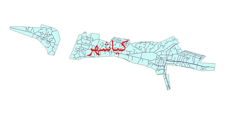 دانلود نقشه شیپ فایل شبکه معابر شهر کیاشهر