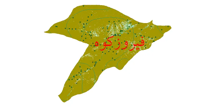 دانلود نقشه های شیپ فایل شهرستان فیروزکوه + کاملترین لایه GIS