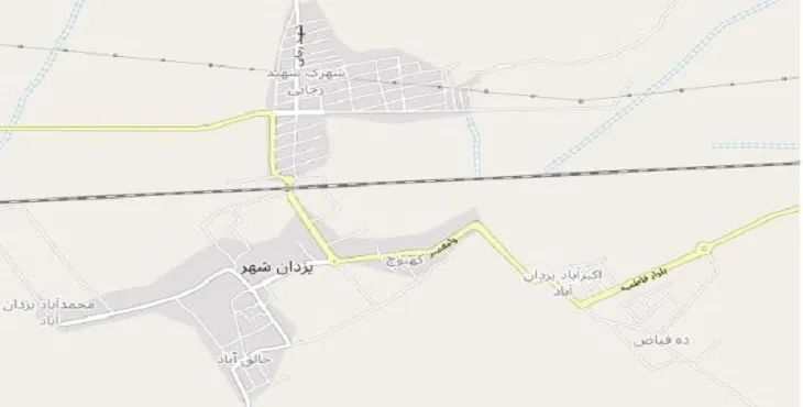 دانلود نقشه pdf شهر یزدانشهر
