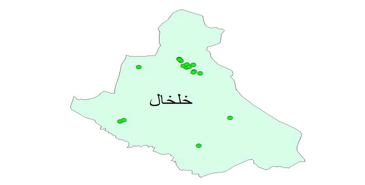 دانلود نقشه شیپ فایل چاه های آب شهرستان خلخال