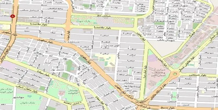 دانلود نقشه pdf شهر کرج