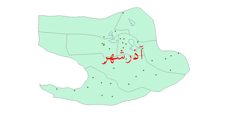 دانلود نقشه تقسیمات سیاسی شهرستان آذرشهر + pdf