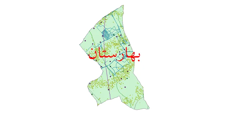 کاملترین شیپ فایل های شهرستان بهارستان