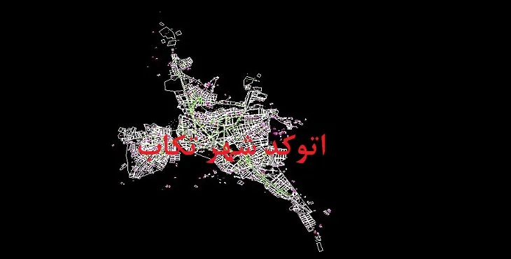 دانلود نقشه اتوکد (Autocad) شهر تکاب