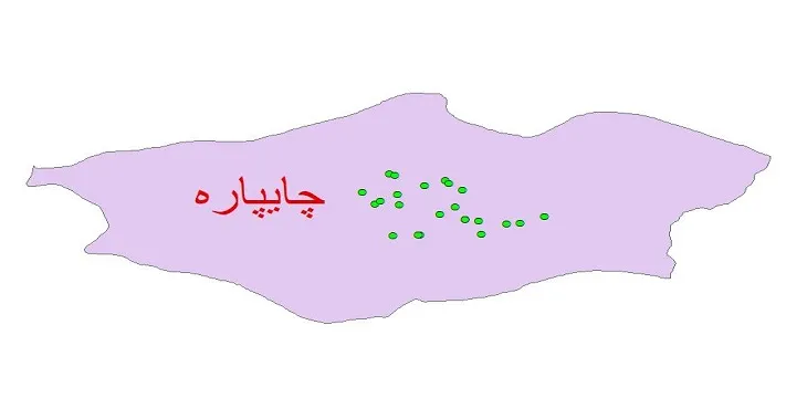 دانلود نقشه شیپ فایل چاه های آب شهرستان چایپاره