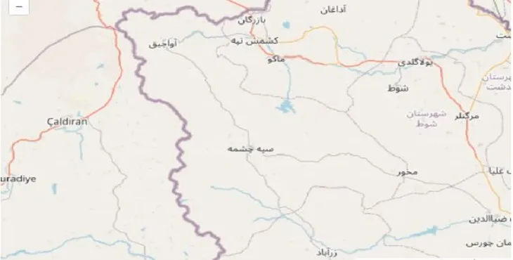 دانلود نقشه pdf شهرستان چالدران | با کیفیت بالا