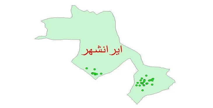 دانلود نقشه شیپ فایل کیفیت آب چاه های شهرستان ایرانشهر