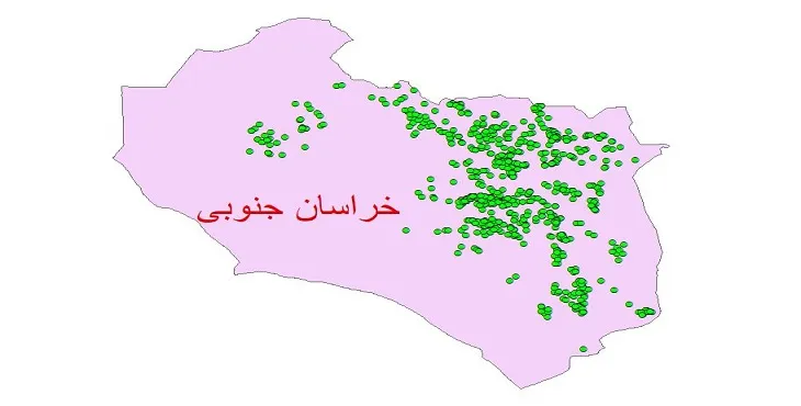 دانلود نقشه شیپ فایل چاه های آب استان خراسان جنوبی