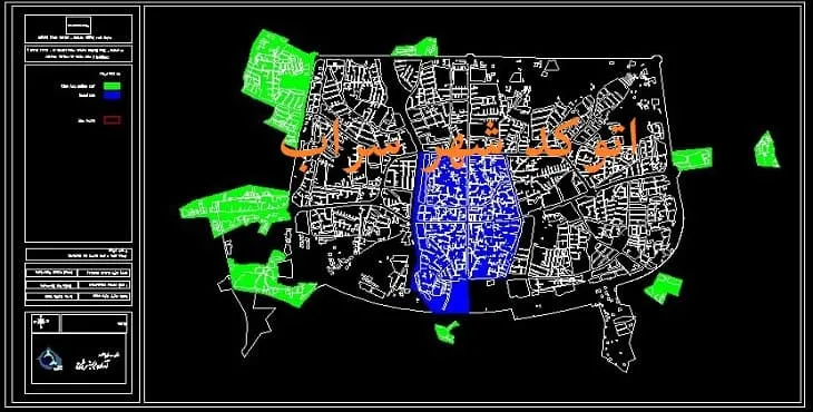 دانلود نقشه اتوکد (Autocad) محدوده های طرح های بازآفرینی شهر سراب