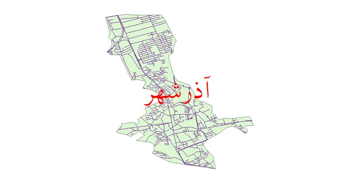 دانلود نقشه معابر شهر آذرشهر + pdf باکیفیت