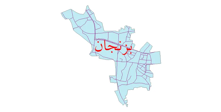 دانلود نقشه معابر شهر بزنجان + pdf باکیفیت