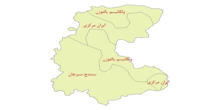 نقشه جی آی اس (GIS) ساختار زمین ساختی استان مرکزی
