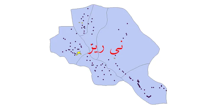 دانلود نقشه شیپ فایل (GIS) تقسیمات سیاسی شهرستان نی ریز سال 1400