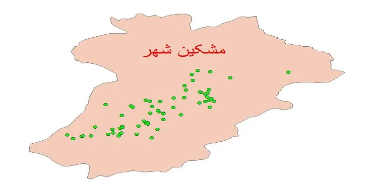 دانلود نقشه شیپ فایل چاه های آب شهرستان مشگین شهر