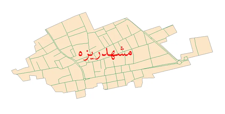 دانلود نقشه معابر شهر مشهدریزه + pdf باکیفیت