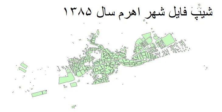 نقشه شیپ فایل بلوک آماری شهر اهرم + فایل اکسل