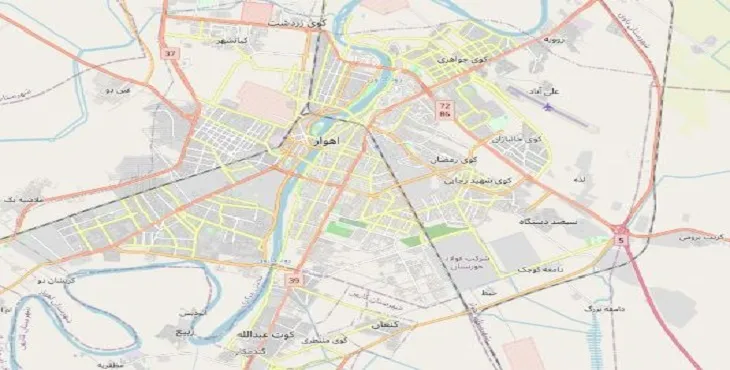 دانلود نقشه pdf شهر اهواز