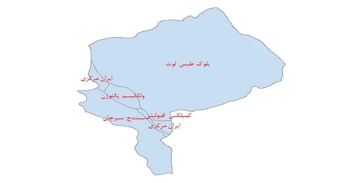 نقشه جی آی اس (GIS) ساختار زمین ساختی استان یزد