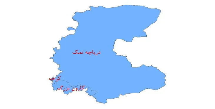 نقشه جی آی اس (GIS) حوضه های آبریز استان مرکزی