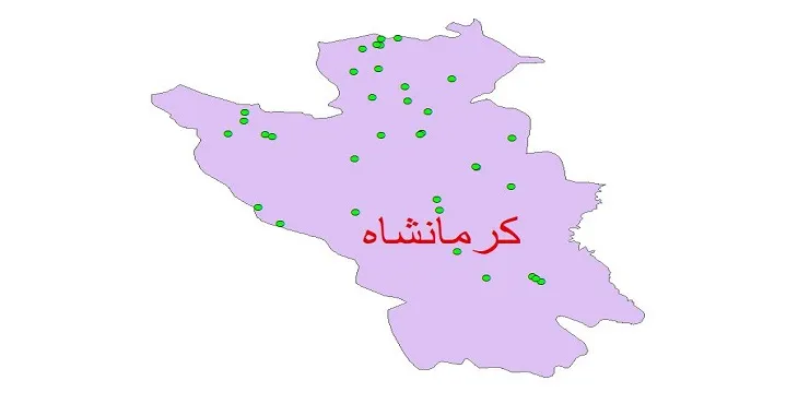 دانلود نقشه شیپ فایل چاه های آب شهرستان کرمانشاه