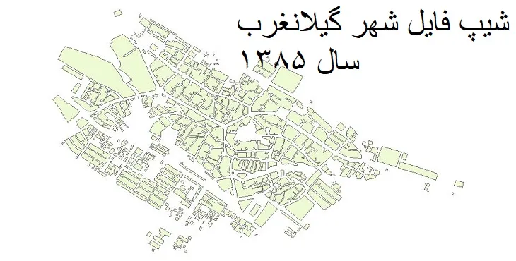 نقشه شیپ فایل بلوک آماری شهر گیلانغرب + فایل اکسل