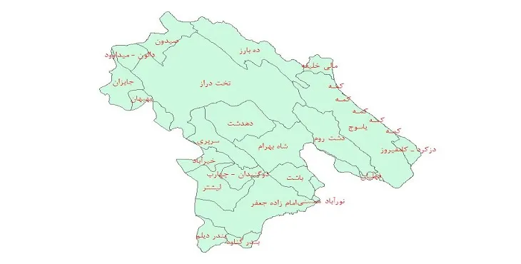 نقشه جی آی اس (GIS) استان کهگیلویه و بویراحمد