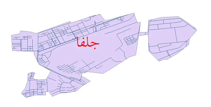 دالنود نقشه شیپ فایل شبکه معابر شهر جلفا