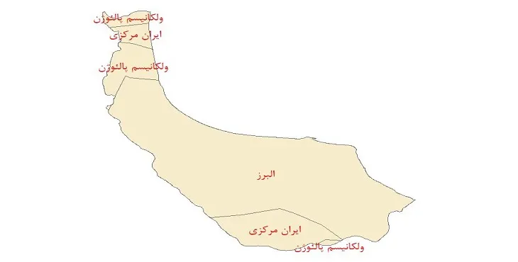 نقشه جی آی اس (GIS) ساختار زمین ساختی استان گیلان