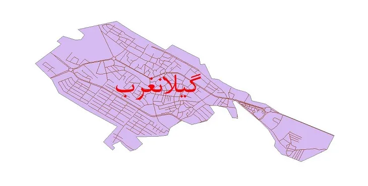 دانلود نقشه معابر شهر گیلانغرب + pdf باکیفیت