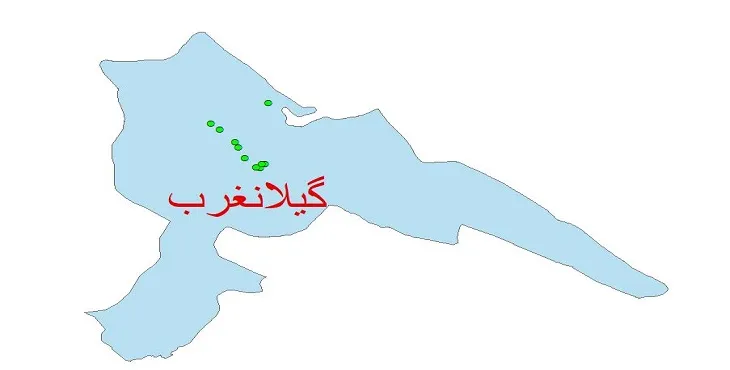 دانلود نقشه شیپ فایل چاه های آب شهرستان گیلانغرب