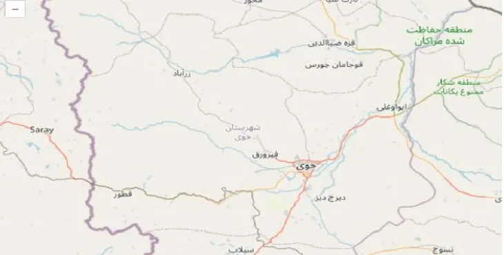 دانلود نقشه pdf شهرستان خوی | با کیفیت بالا