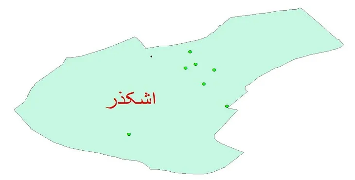 دانلود نقشه شیپ فایل چاه های آب شهرستان اشکذر