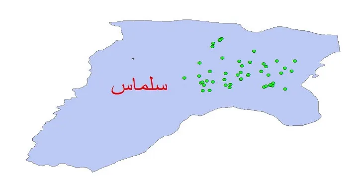 دانلود نقشه شیپ فایل چاه های آب شهرستان سلماس