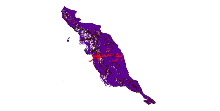 دانلود نقشه های شیپ فایل استان بوشهر + کاملترین لایه GIS