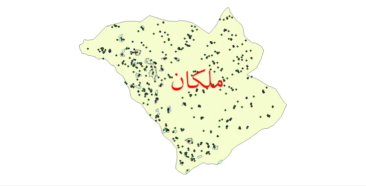 نقشه جمعیت شهرها و روستاهای شهرستان ملکان از سال 35 تا 95