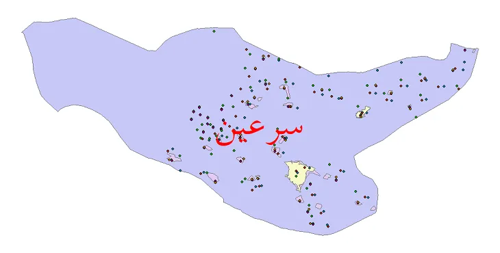 نقشه جمعیت شهرها و روستاهای شهرستان سرعین از سال 35 تا 95