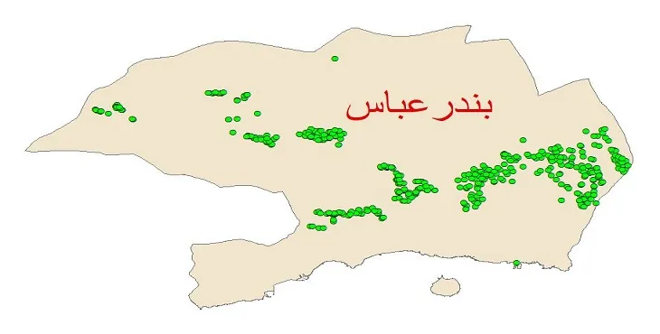دانلود نقشه شیپ فایل چاه های آب شهرستان بندرعباس