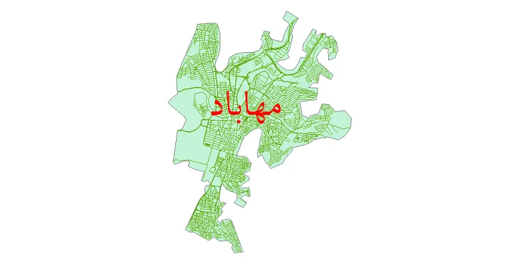 دانلود نقشه معابر شهر مهاباد + pdf باکیفیت