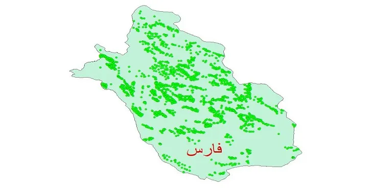 دانلود نقشه شیپ فایل کیفیت آب چاه های استان فارس