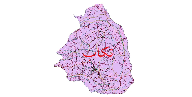 کاملترین شیپ فایل های شهرستان تکاب