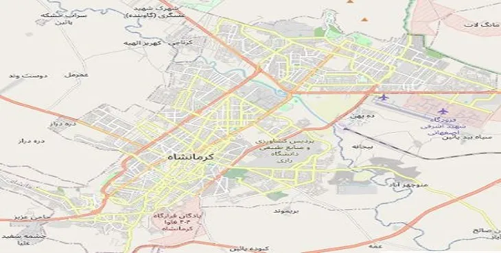 دانلود نقشه pdf شهر کرمانشاه