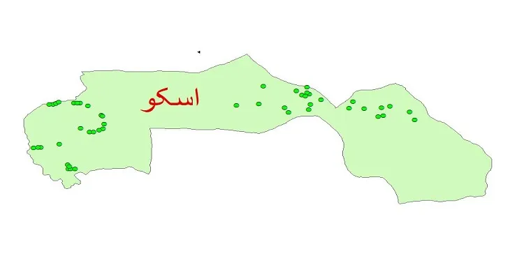 دانلود نقشه شیپ فایل چاه های آب شهرستان اسکو