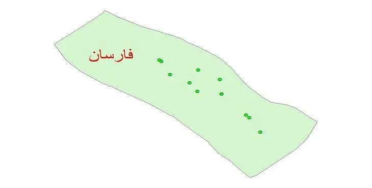 دانلود نقشه شیپ فایل کیفیت آب چاه های شهرستان فارسان