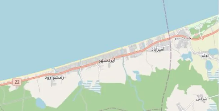 دانلود نقشه pdf شهر ایزدشهر
