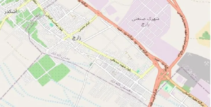 دانلود نقشه pdf شهر زارچ