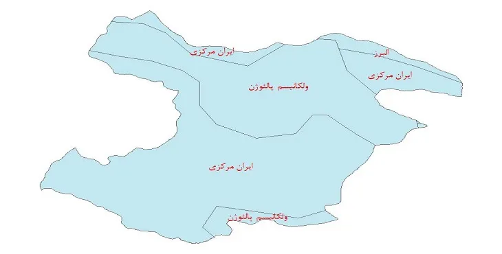 نقشه جی آی اس (GIS) ساختار زمین ساختی استان قزوین